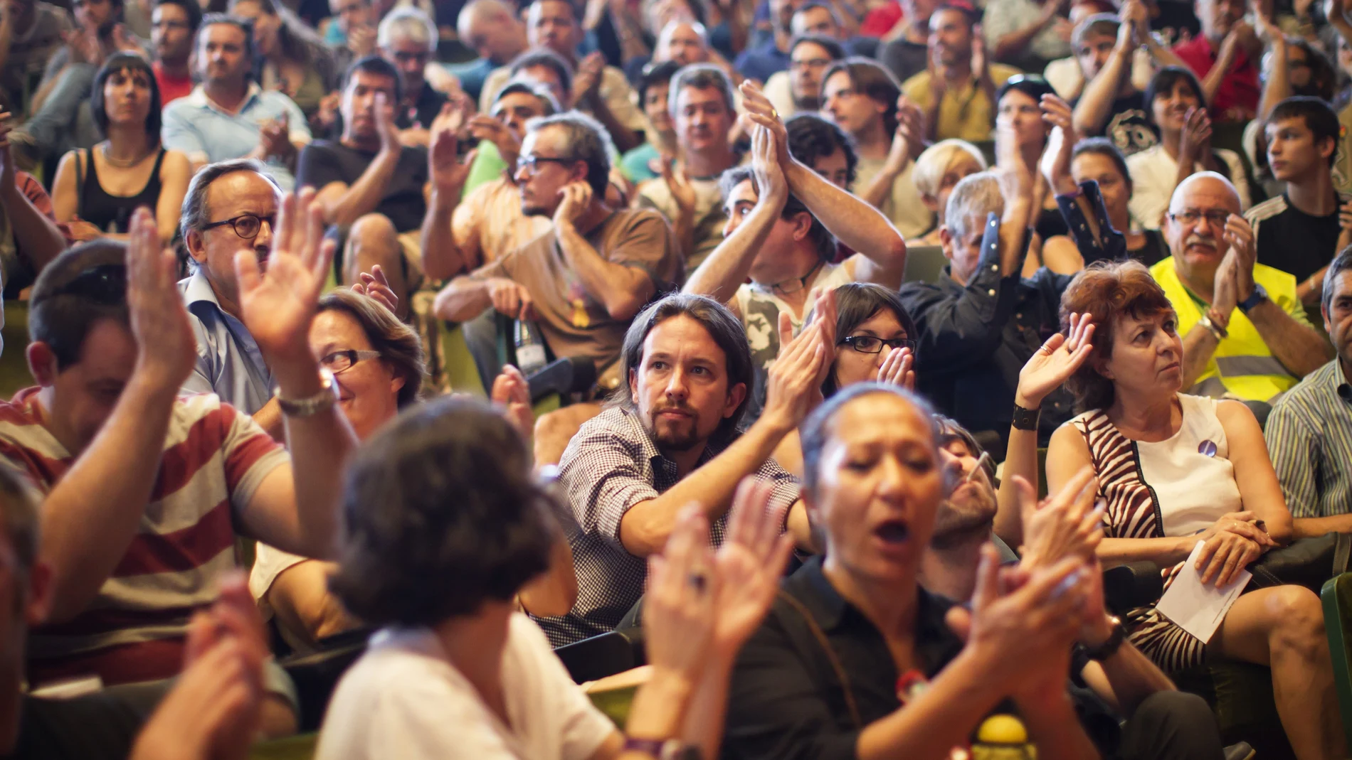 Pablo Iglesias, durante un acto celebrado en la Universidad Complutense de Madrid en 2014