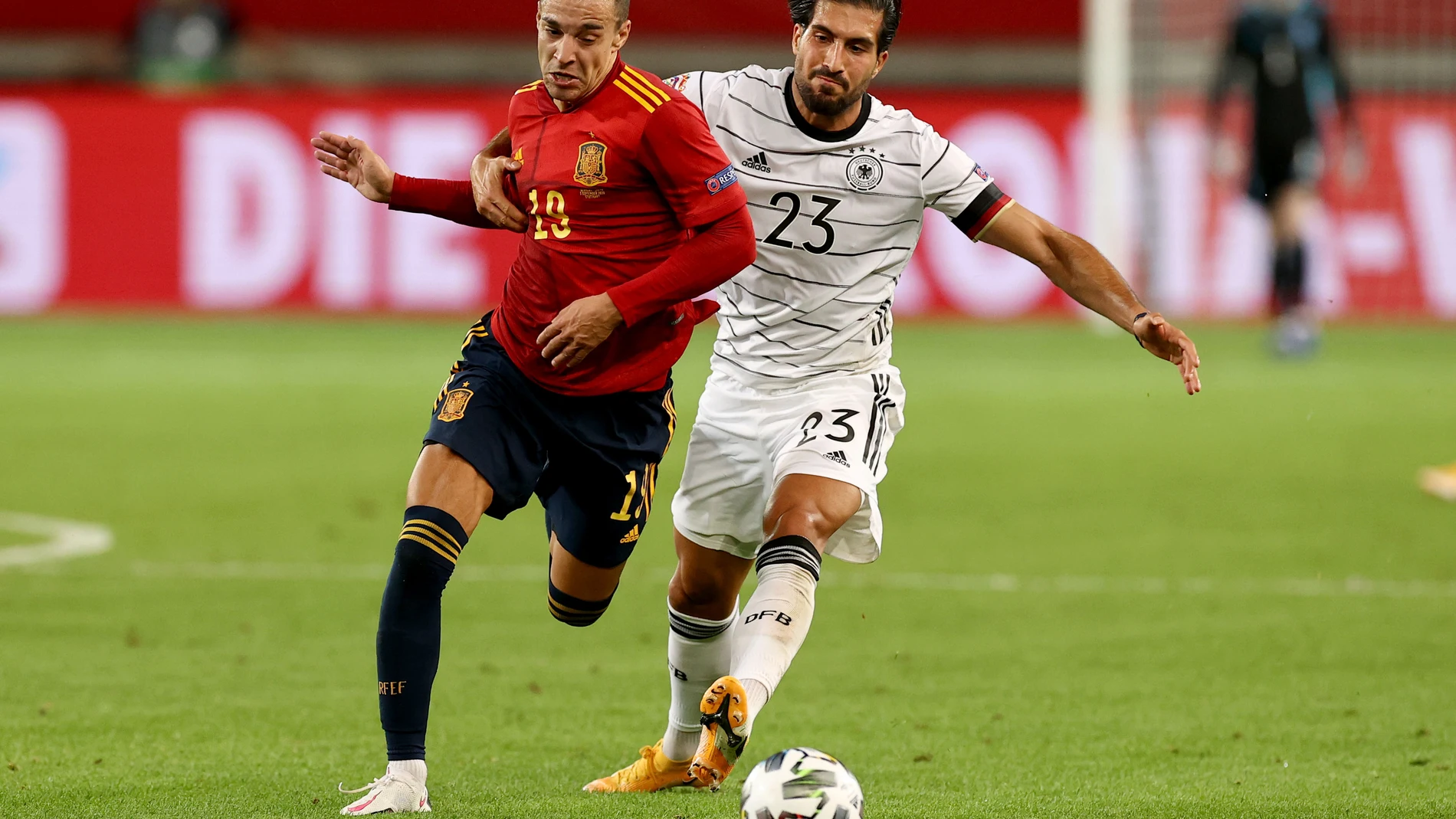 Rodrigo Moreno con la Selección frente a Alemania.