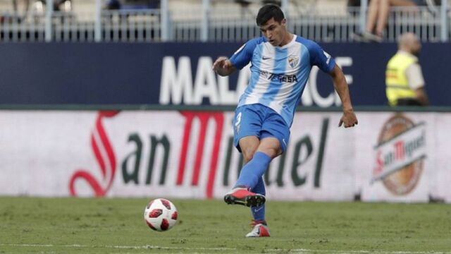 Diego González con el Málaga.