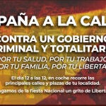 Cartel de convocatoria de la manifestación con vehículos para el próximo 12-O