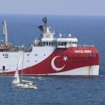 El barco ‘Oruc Reis’ en aguas del Mediterráneo