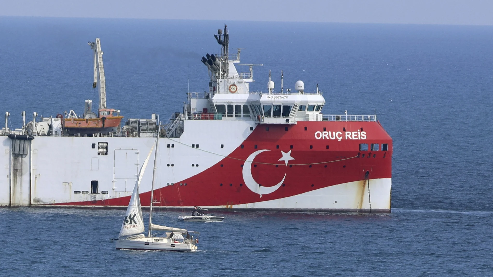 El barco ‘Oruc Reis’ en aguas del Mediterráneo