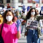 Los enfermeros de Madrid se concentraron la pasada semana en la Puerta del Sol para denunciar su precariedad laboral