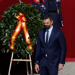 El presidente del Gobierno, Pedro Sánchez durante la conmemoración del 12-O