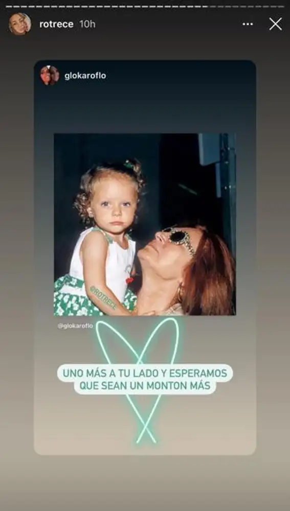 Rocío Jurado con Rocío Flores / Publicado en la cuenta de Instagram de Rocío Flores