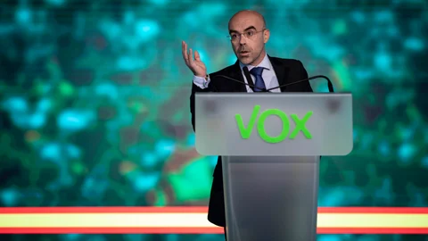 Rueda de prensa de Jorge Buxadé, portavoz de VOX.