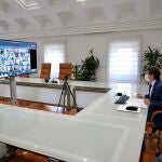 El presidente de la Junta de Castilla y León, Alfonso Fernández Mañueco, preside el Consejo de Gobierno