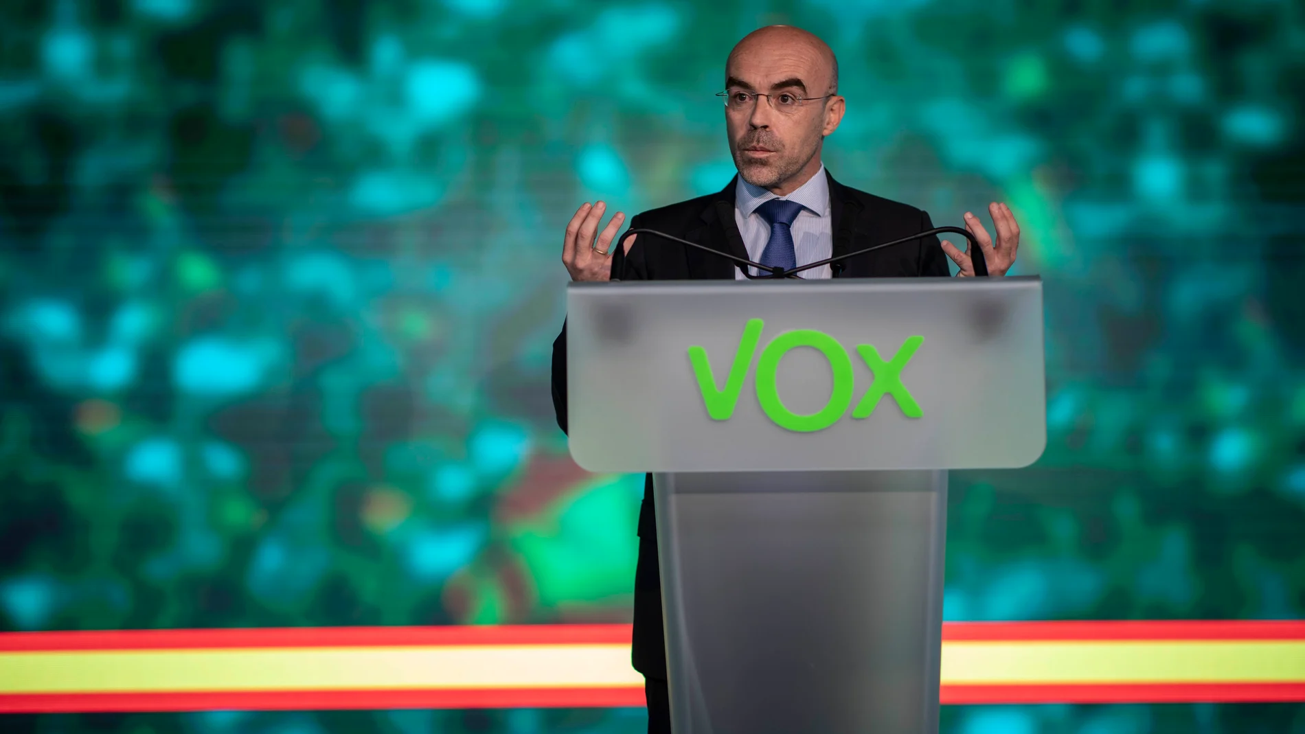 Rueda de prensa de Jorge Buxadé, portavoz de VOX.