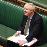 El &quot;premier&quot; británico, Boris Johnson, en la sesión de control en la Cámara de los Comunes