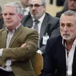 Pablo Crespo y Francisco Correa en un juicio celebrado en la Audiencia Nacional