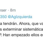 Un ex candidato al Congreso de Podemos llama a "exterminar" a los votantes de centro derecha en España