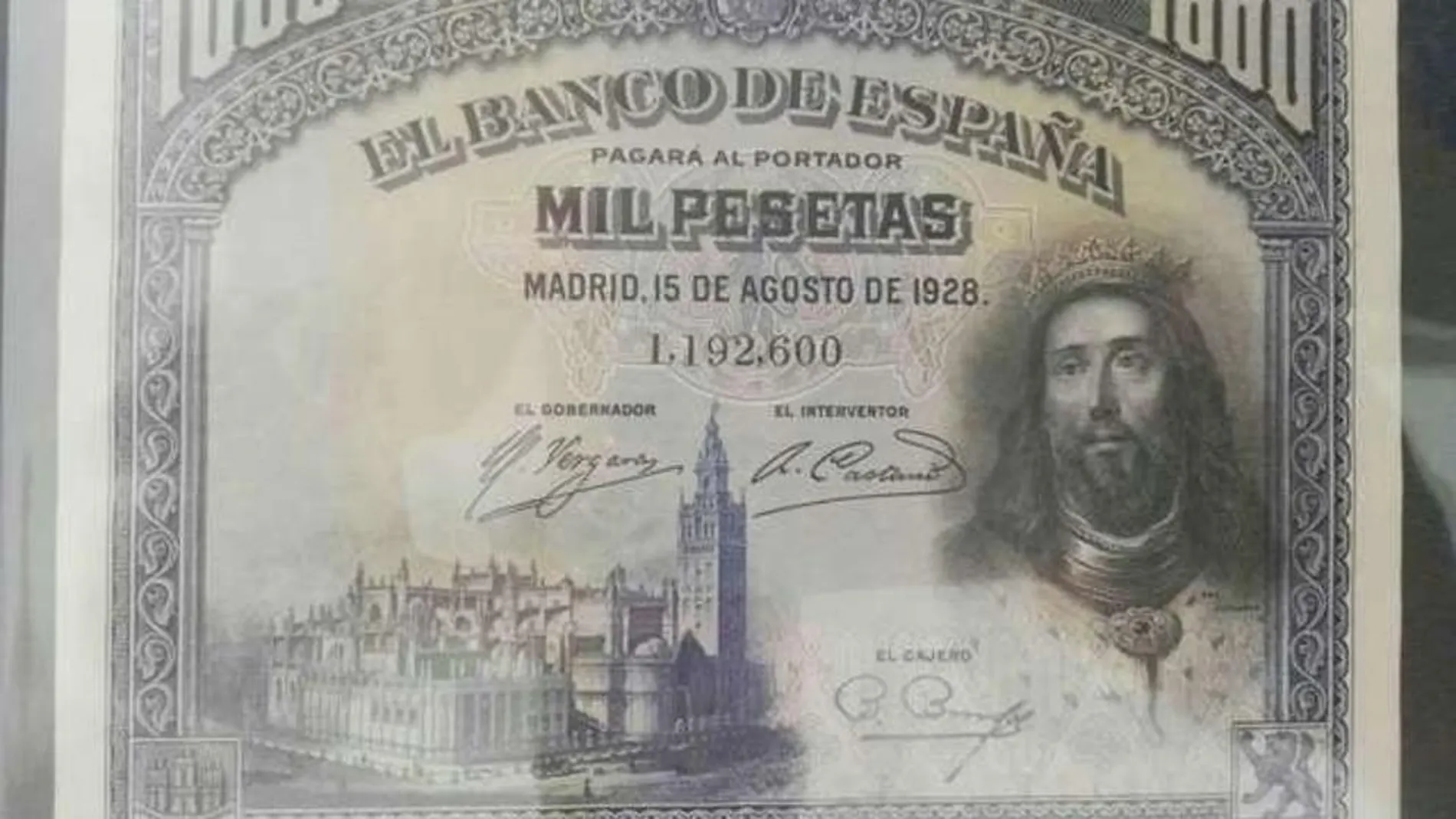 Billete de 1.000 pesetas de la Segunda República