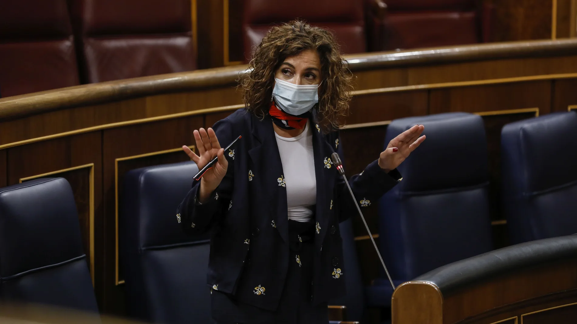 La ministra de Hacienda, María Jesús Montero, en el Congreso de los Diputados