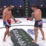 Un momento de la pelea entre Kemran Lachinov y Kyle Crutchmer