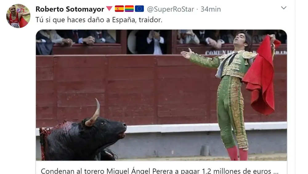 El tuit de Sotomayor contra Perera