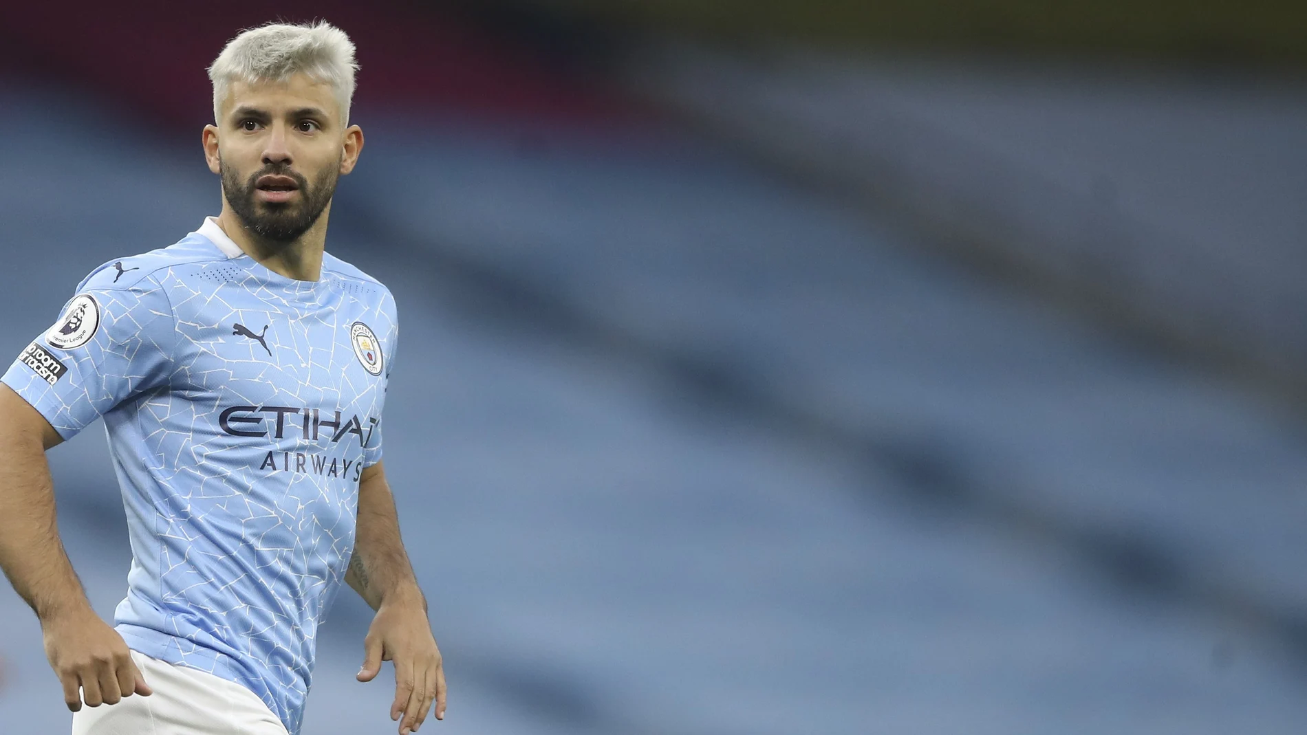 Sergio Agüero, con el Manchester City