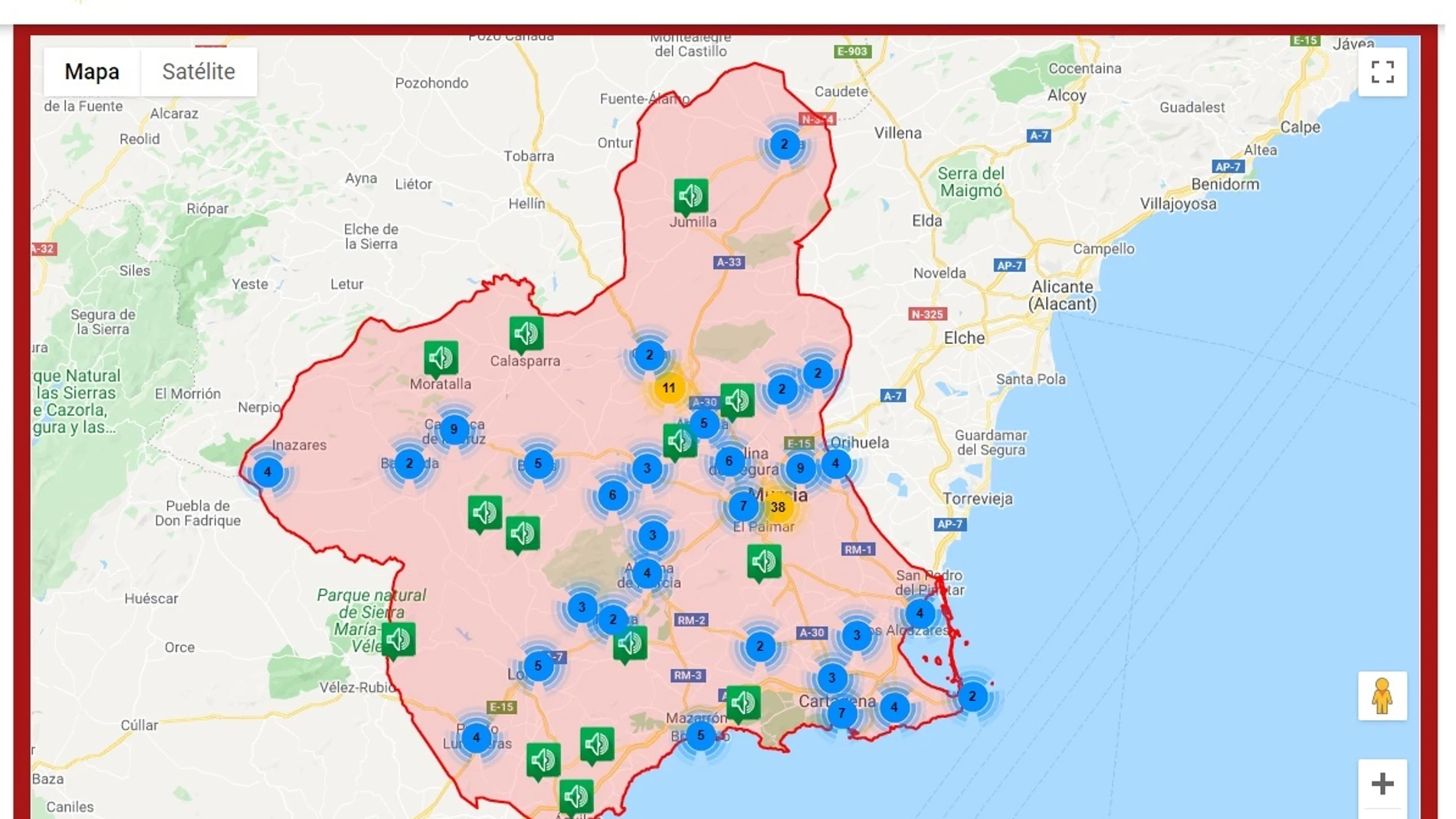 Un Mapa Interactivo Difunde Más De 500 Son Idos Representativos De La Región De Murcia
