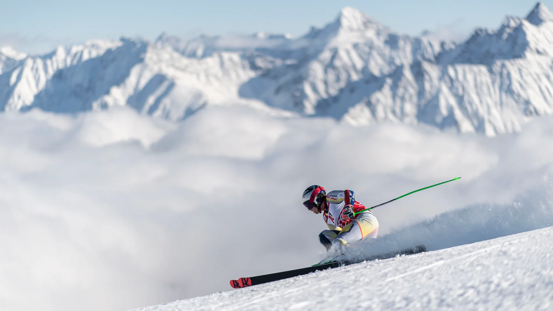 Henrik Kristoffersen de Noruega en acción durante la primera carrera de Slalom Gigante masculino de la Copa del Mundo de Esquí Alpino de la FIS en Soelden, Austria, 18 de octubre de 2020. EFE/EPA/CHRISTIAN BRUNA