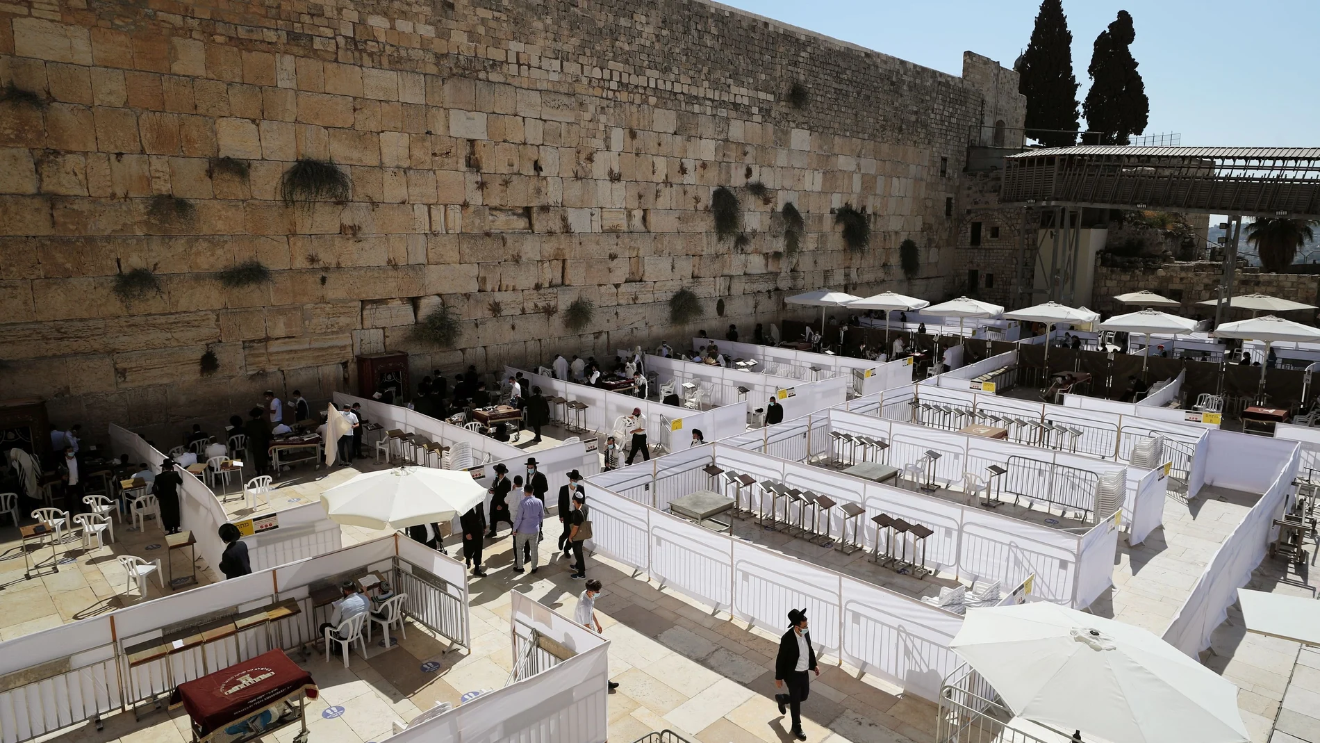 Vista general del Muro de las Lamentaciones en Jerusalén