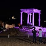 Los principales monumentos de Castilla y León ya lucen de color rosa