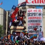 Manifestación para celebrar el primer aniversario de las protestas sociales en ChileJOSE FRANCISCO ZUÑIGA/AGENCIAUNO18/10/2020