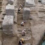 El cementerio de East Smithfield, ubicado en Londres, construido en 1348.