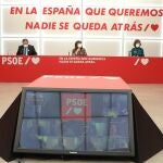 Reunión de la Ejecutiva federal del PSOE hoy en la sede de Ferraz