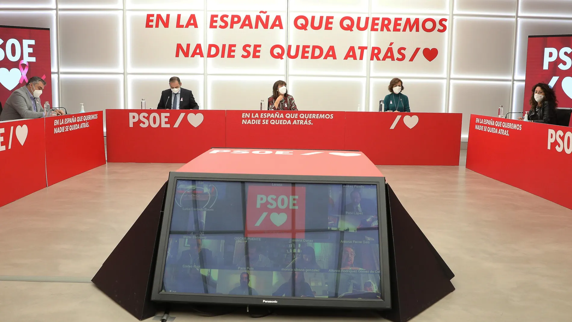 Reunión de la Ejecutiva federal del PSOE hoy en la sede de Ferraz