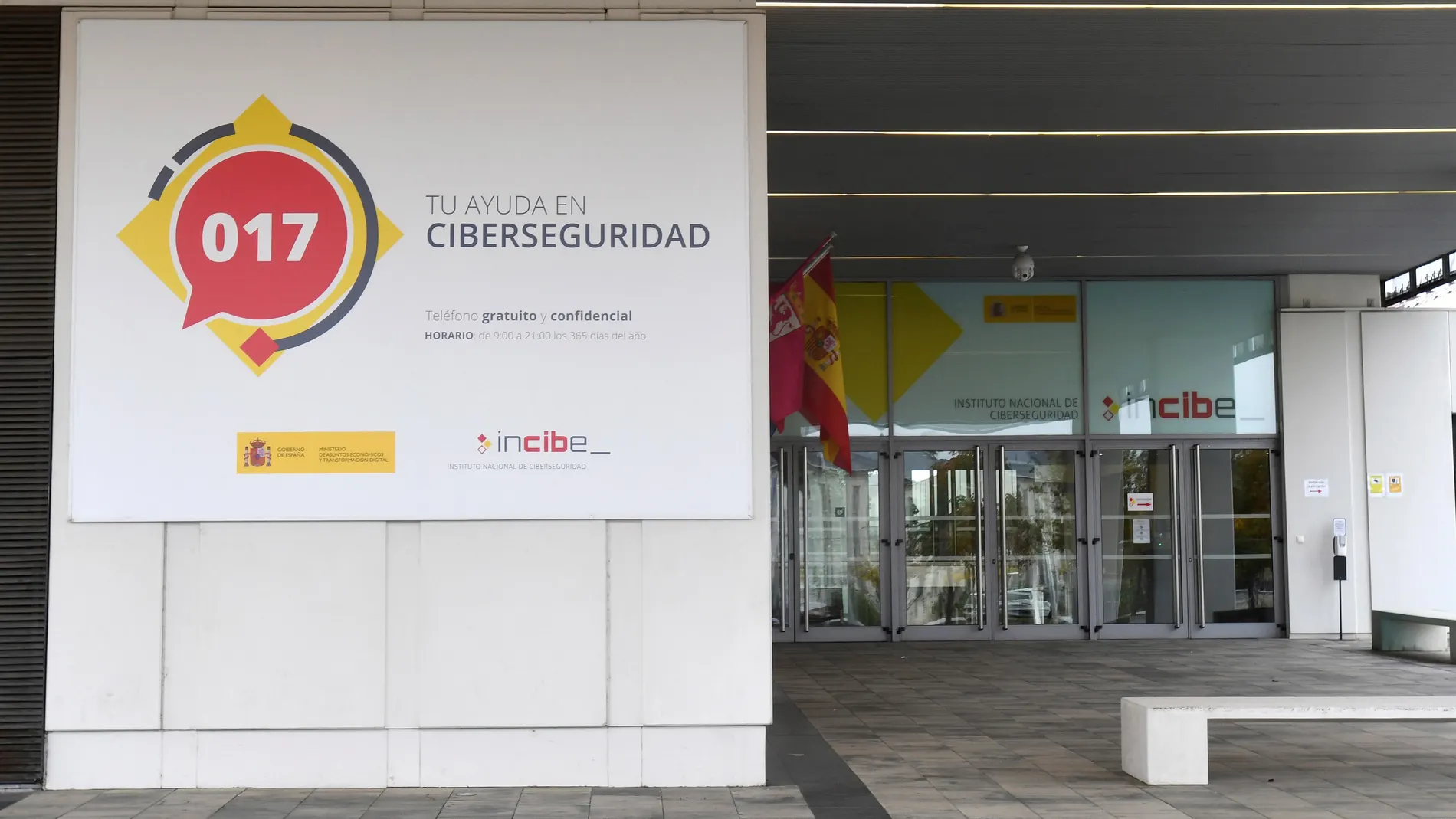 Exterior del edificio del Instituto Nacional de Ciberseguridad (Incibe) en León,