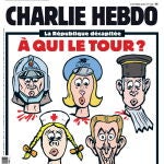 Paris (France), 01/09/2020.- A handout photo made available by the Majorelle PR Agency on 20 October 2020 shows the cover of the issue of French satirical weekly Charlie Hebdo with the title 'Republic beheaded. Who's next?'. The satirical weekly Charlie Hebdo publishes this cartoon by Riss showing heads of a fireman, a postwoman, a judge, a nurse and Emmanuel Macron, sereval days after the murder of Samuel Paty on 16 October 2020. (Atentado, Incendio, Francia) EFE/EPA/CHARLIE HEBDO HANDOUT HANDOUT EDITORIAL USE ONLY/NO SALES *** Local Caption *** 56311961