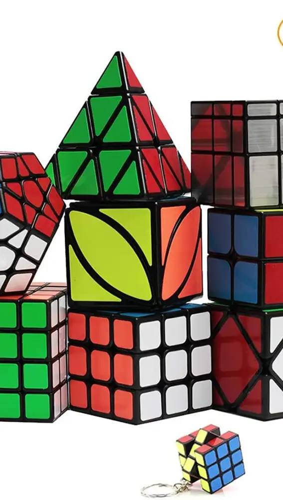9 cubos Rubik de distintos modelos