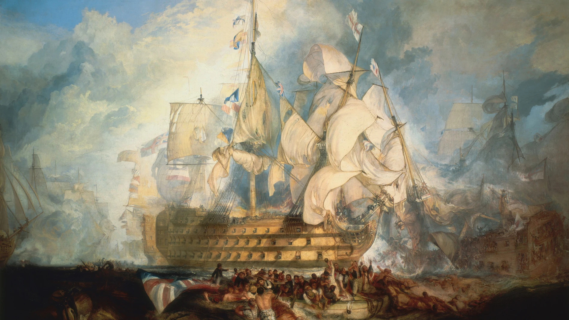 "La batalla de Trafalgar", de J. M. W. Turner