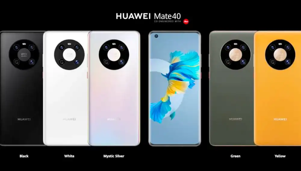 Los colores del Mate 40 de Huawei