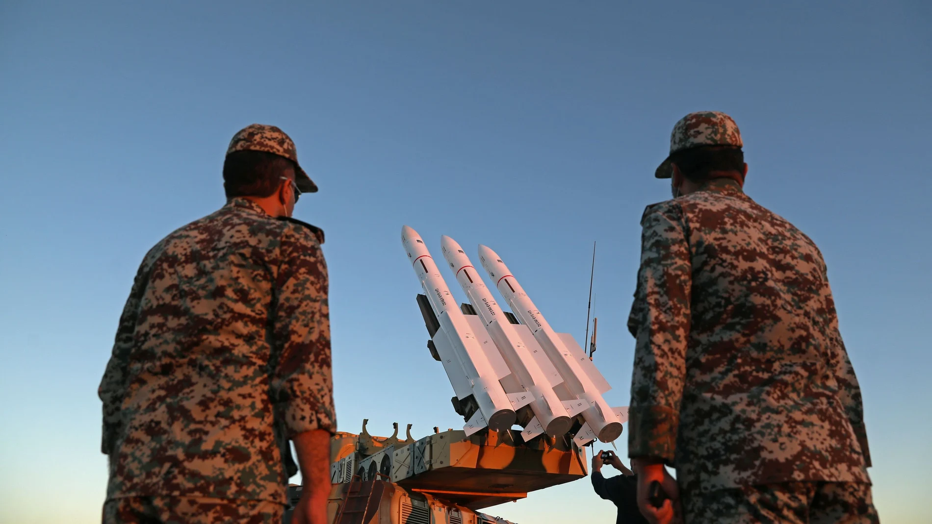 Misiles iraníes durante un simulacro en octubre