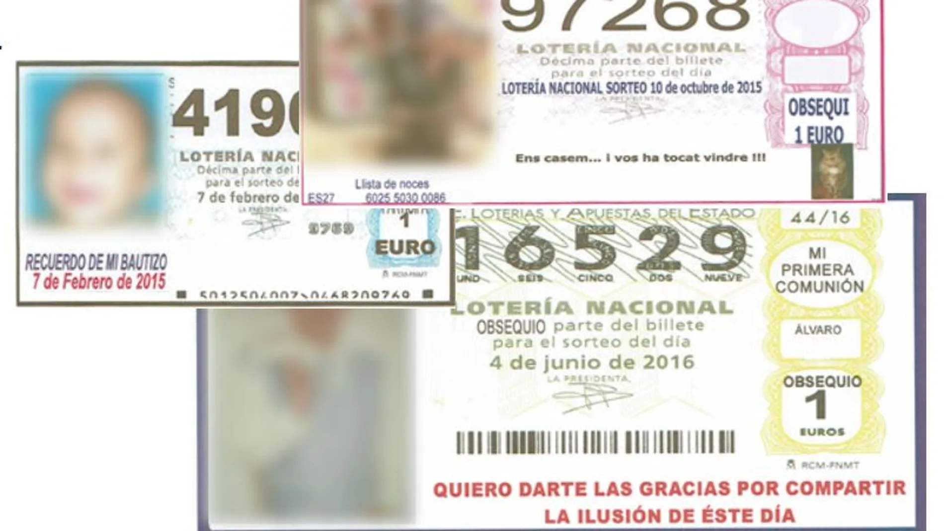 Décimos personalizados de lotería (La Albufera de Anna)