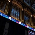 Vista de las pantallas donde aparece el panel del Ibex 35