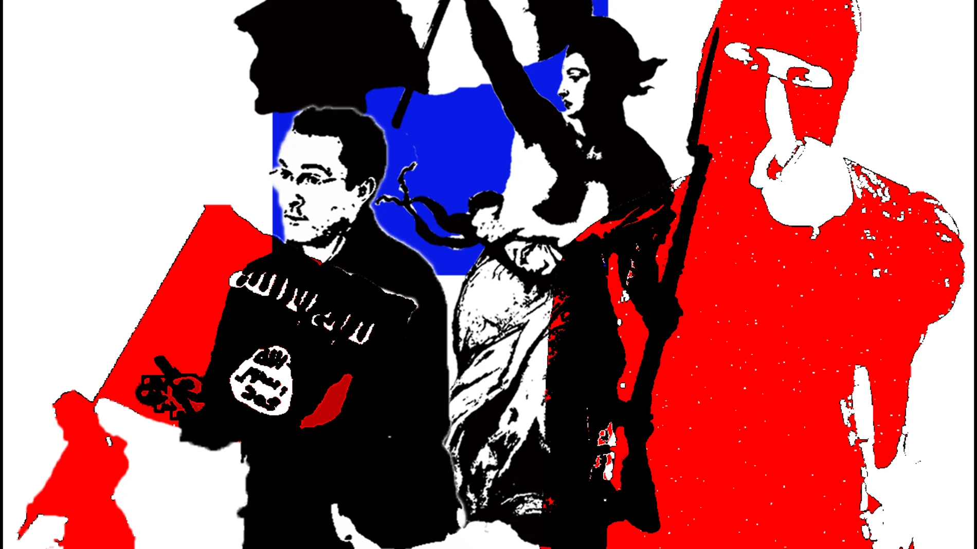 Ilustración sobre el yihadismo en Francia tras el asesinato de Samuel Paty.