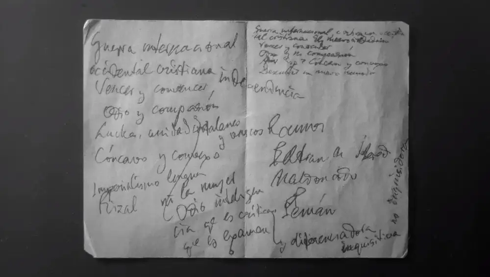 Anotaciones de Unamuno en una de las carta a las que ha acudido «Palabras para un fin del mundo»