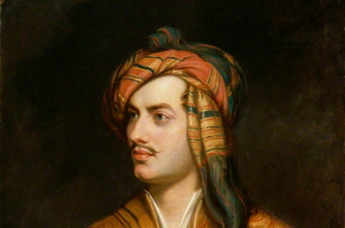 Retrato de Lord Byron de Thomas Phillips, de alrededor de 1835 que se conserva en la National Portrait Gallery
