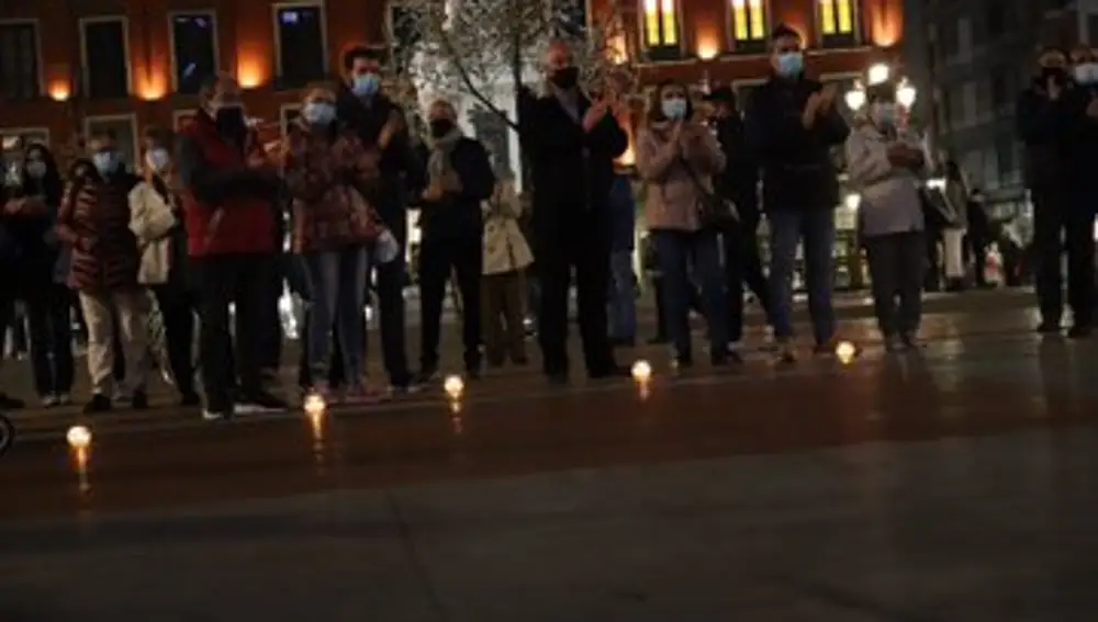 Acto celebrado en la Plaza Mayor de Valladolid