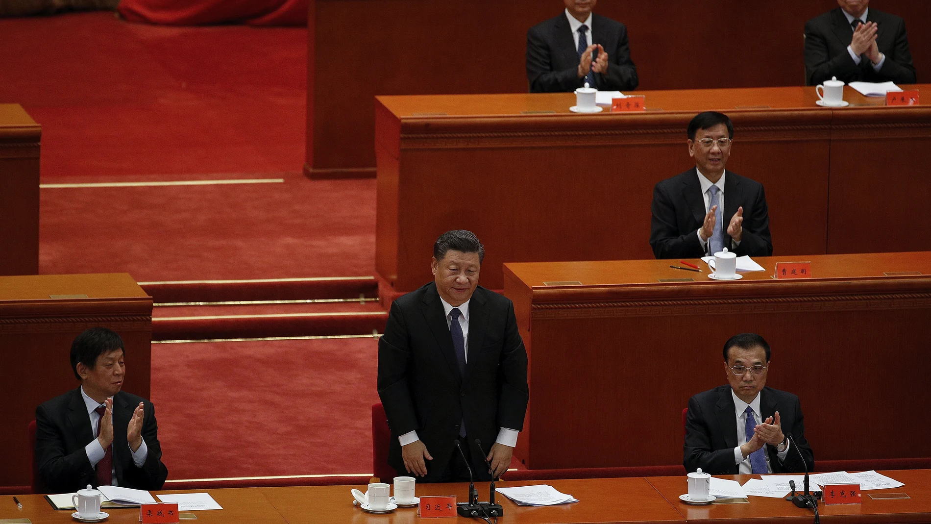El presidente Xi Jinping, durante su discurso