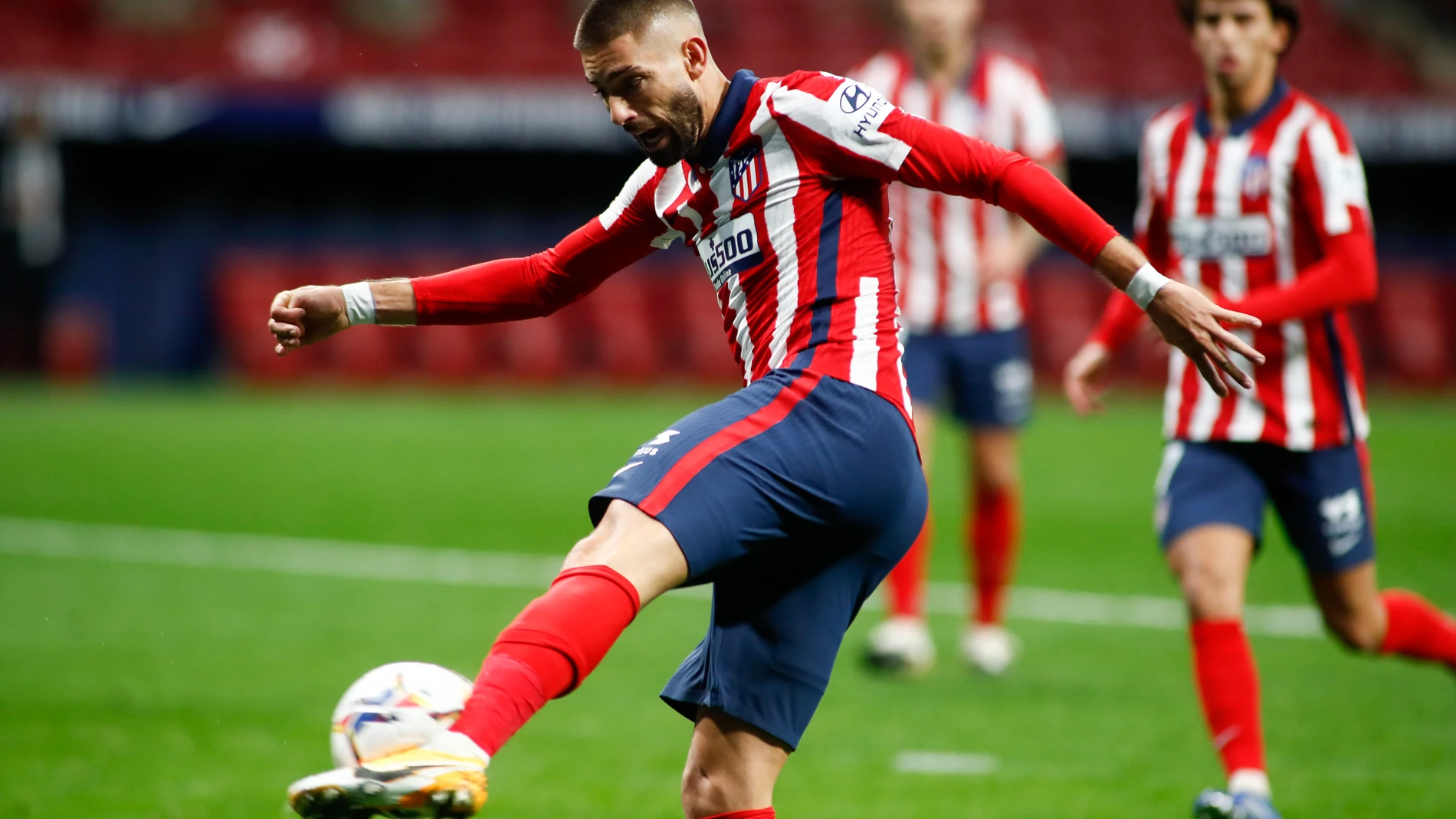 Yannick Carrasco con el Atlético de Madrid.