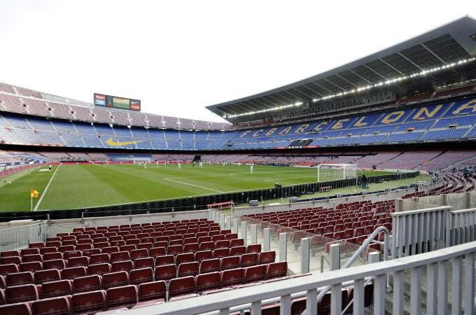 El Camp Nou, sin público durante el Clásico Barcelona - Real Madrid