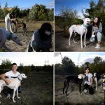 En la imagen, grupo de adoptantes de galgos que han sido abandonados o maltratados. Asociación Galgo Leku.