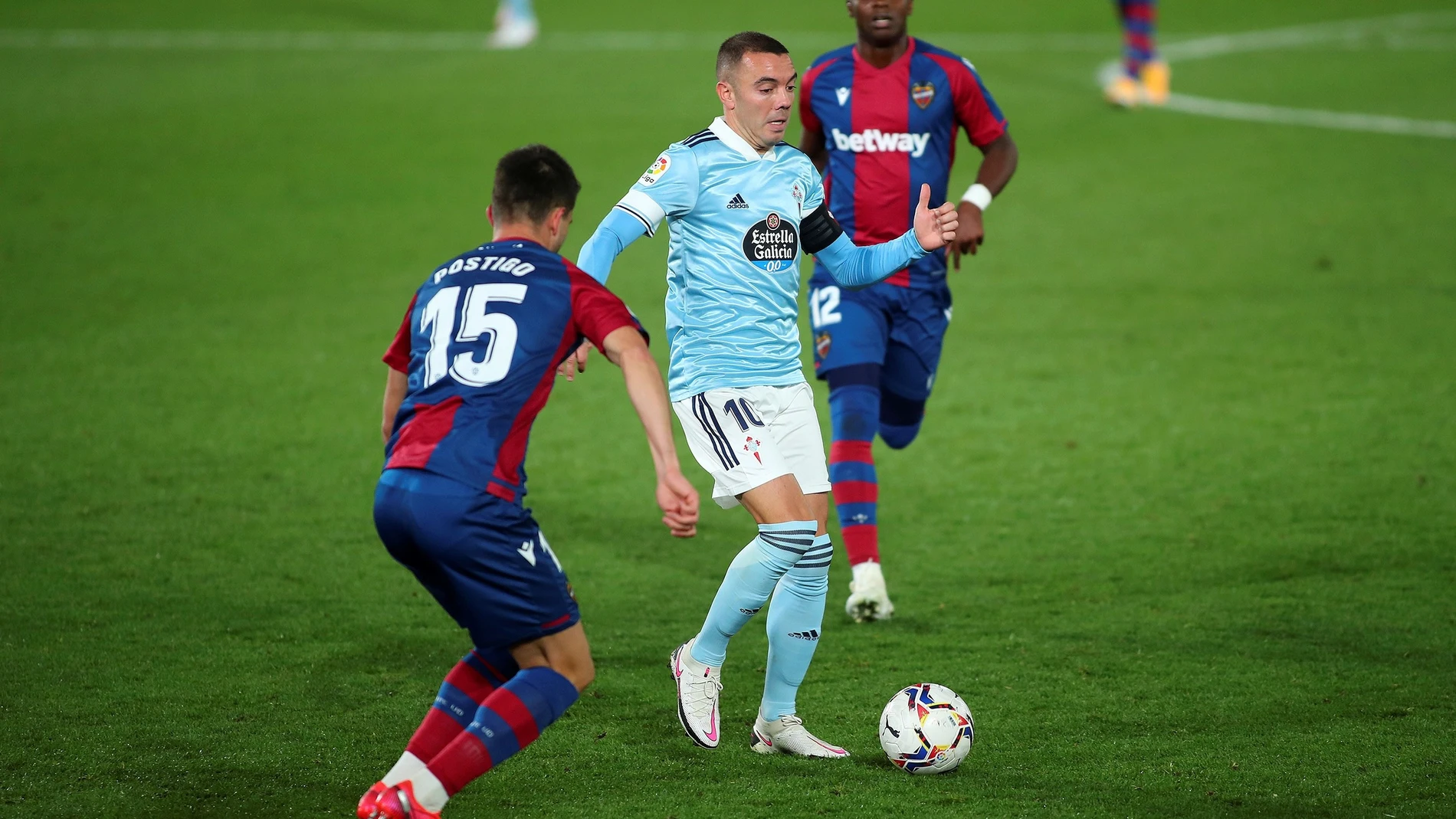 Iago Aspas, en el partido de esta temporada contra el Levante.