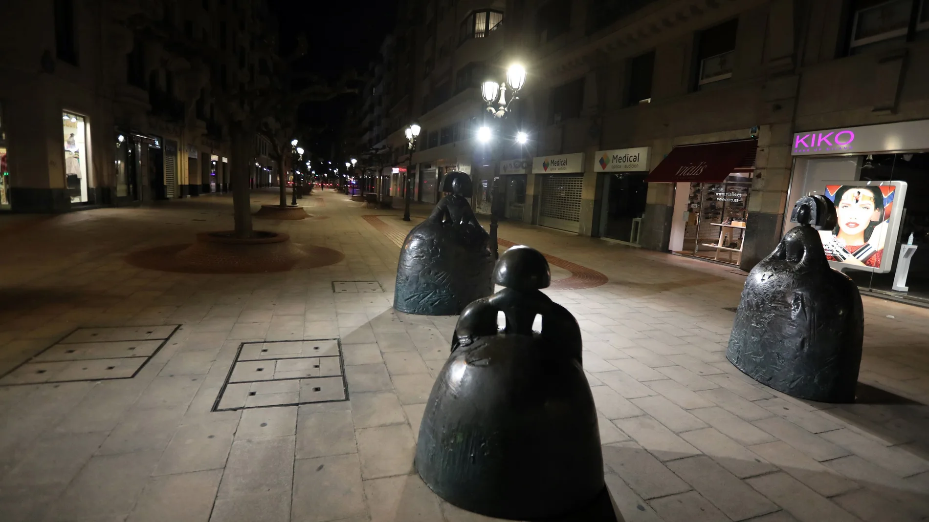 Una calle vacía esta semana en Bilbao