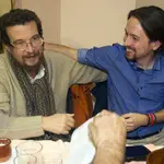 Javier Iglesias junto a su hijo Pablo Iglesias en Zamora
