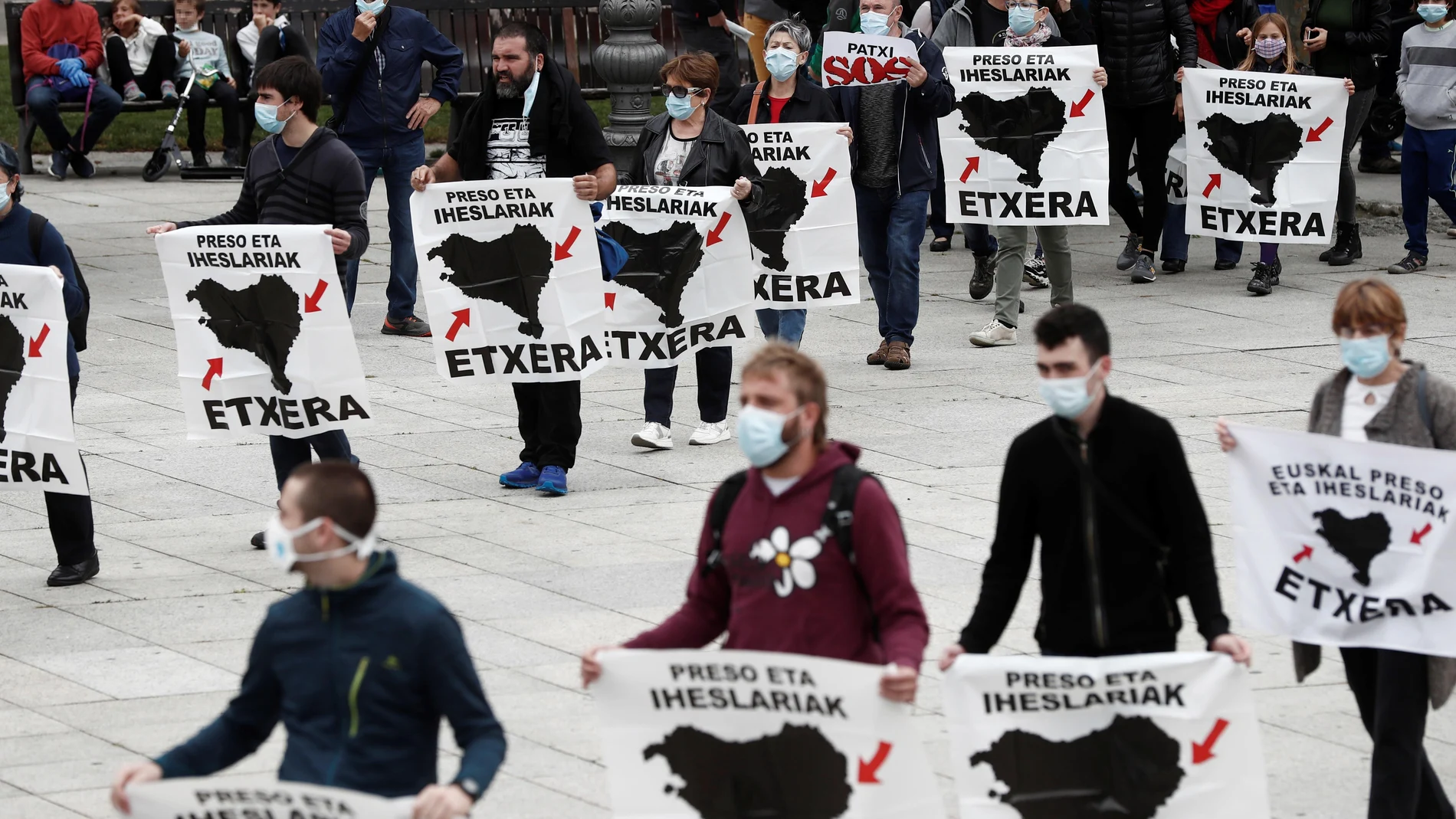 Foto de archivo de una manifestación en Pamplona a favor de los presos de ETA