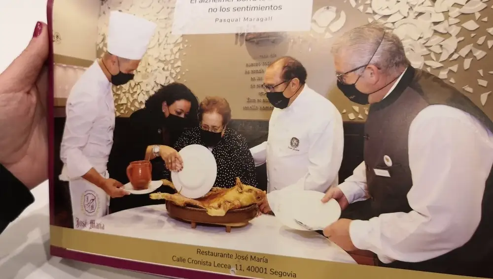 Una de las imágenes del calendario solidario del Restaurante José maría en favor de la Asociación de Alzheimer de Segovia