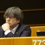 Carles Puigdemont, en el europarlamento.